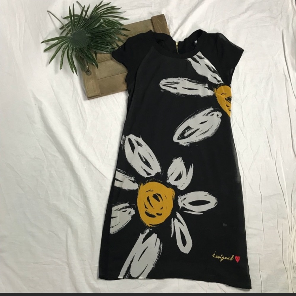 Desigual Black Daisy Dress